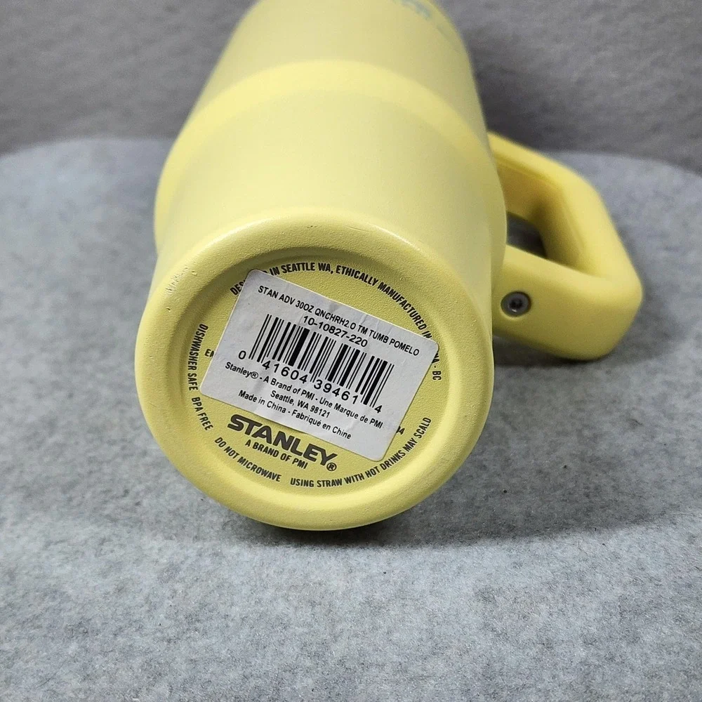 Stanley Adventure‎ Quencher 30oz Travel Tumbler Yellow Pomelo Handle Lid Cup - Picture 5 of 7
